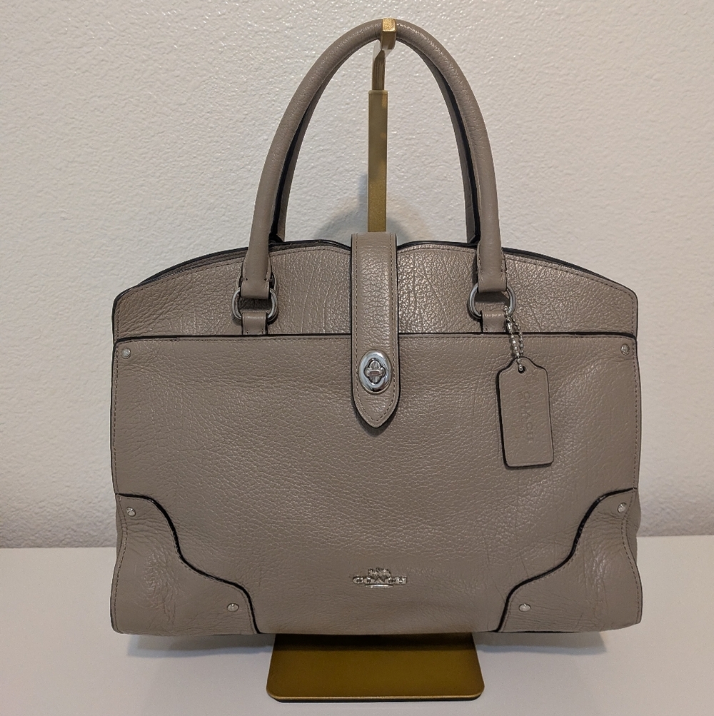 Coach Taupe Mickey Satchel Crossbody Bag